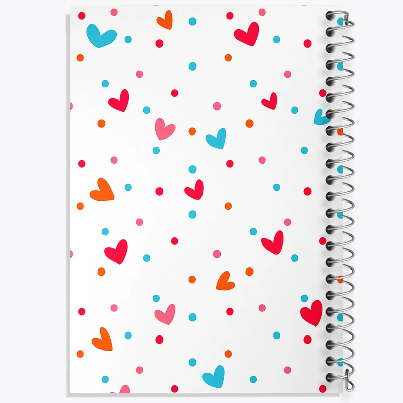 دفتر نقاشی 50 برگ خندالو طرح پترن قلبی کد N6654