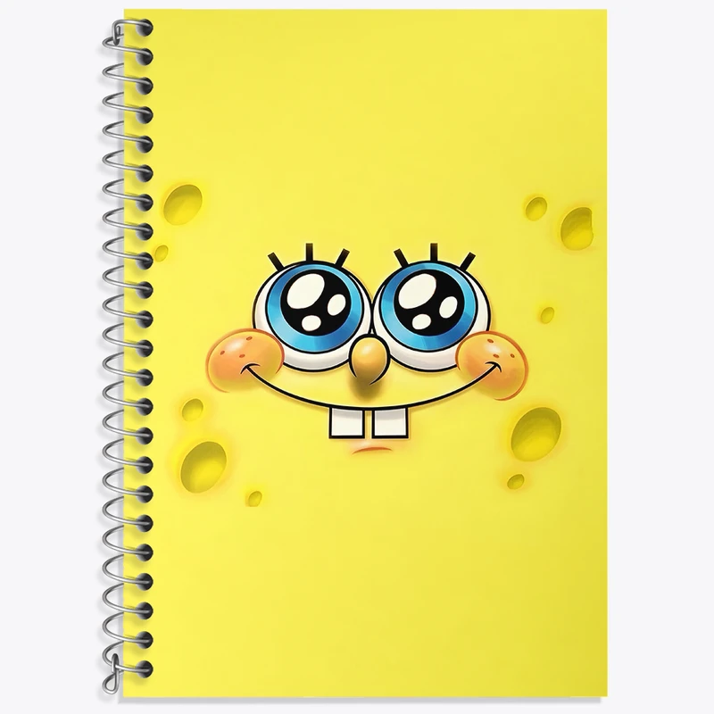 دفتر زبان دوخط 50 برگ خندالو طرح باب اسفنجی کد F3299