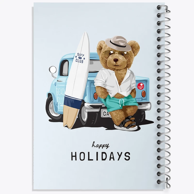 دفتر طراحی 50 برگ خندالو طرح تدی Teddy کد 26165