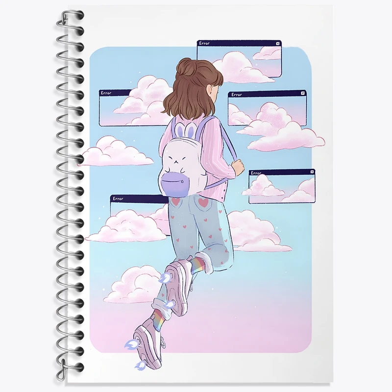 دفتر لغت 50 برگ خندالو طرح دخترانه فانتزی کد N8229