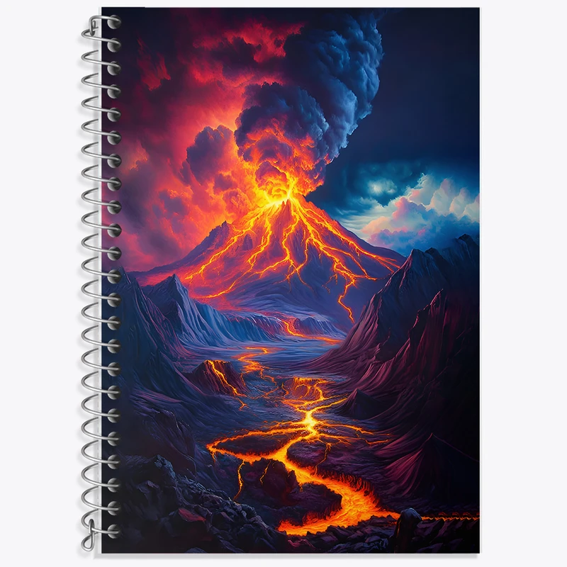 دفتر نت موسیقی 50 برگ خندالو طرح کوه آتشفشان کد F12099