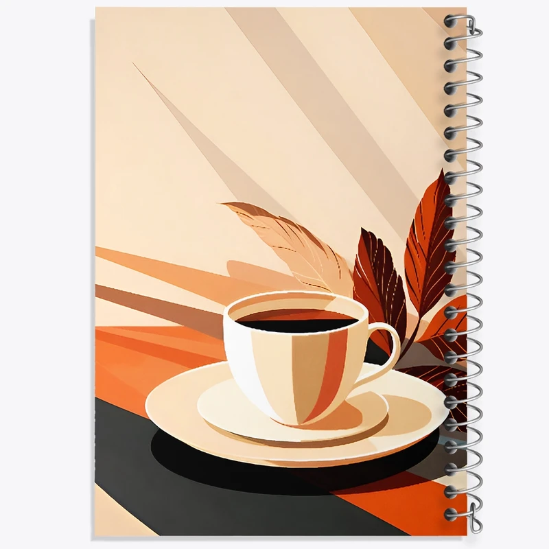 دفتر شطرنجی 50 برگ خندالو طرح فنجون قهوه  کد F10420