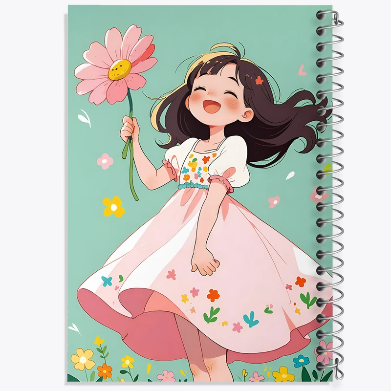 دفتر نقاشی 50 برگ خندالو طرح دخترانه فانتزی کد N8208