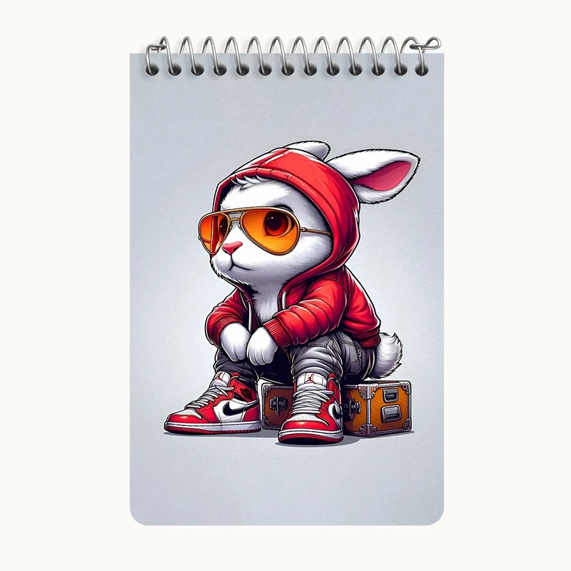 دفتر یادداشت 50 برگ خندالو طرح خرگوش بامزه کد F3617