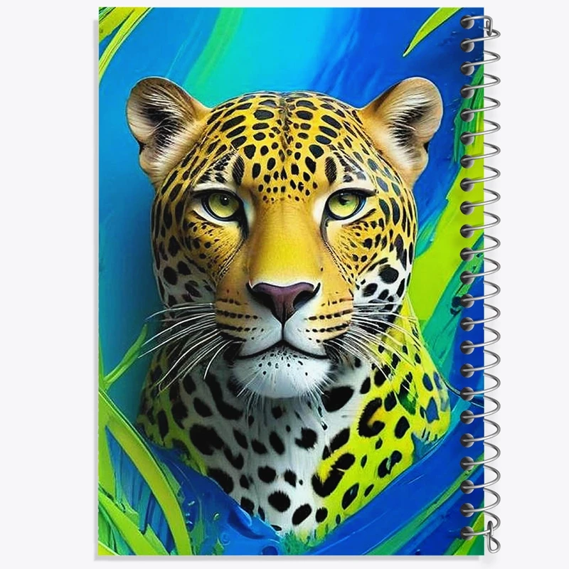 دفتر طراحی 50 برگ خندالو طرح پلنگ کد F3135