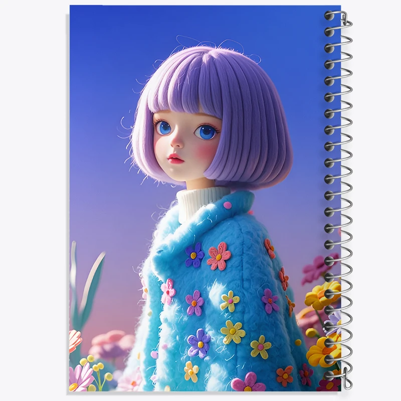 دفتر مشق 100 برگ خندالو طرح دخترانه کد F12701