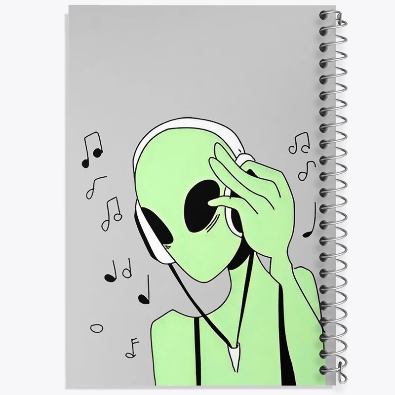 دفتر طراحی 50 برگ خندالو طرح آدم فضایی کد N2943