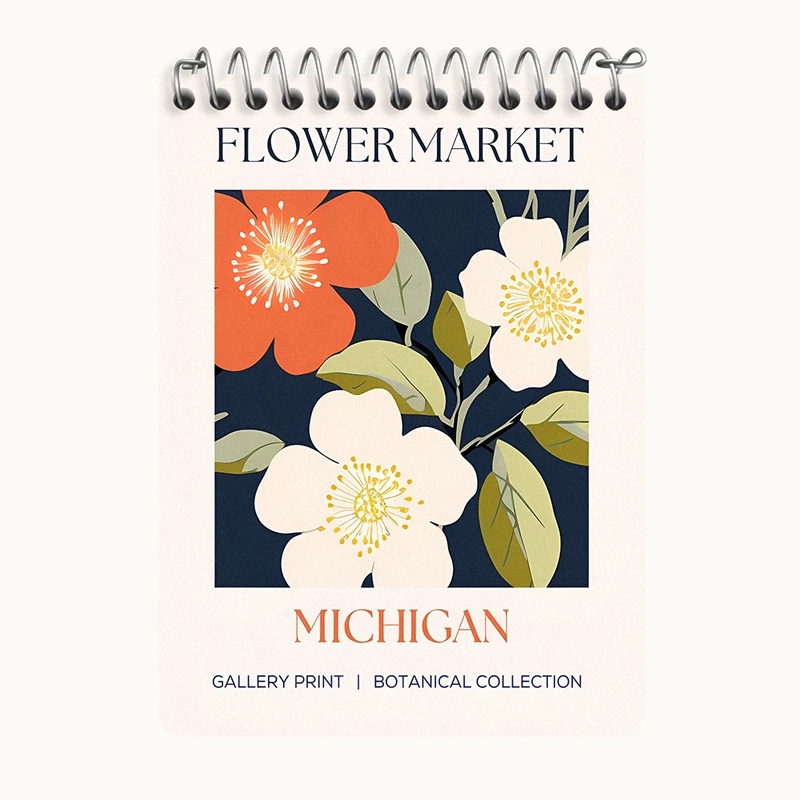 دفتر یادداشت 50 برگ خندالو طرح گل گلی کد N5331