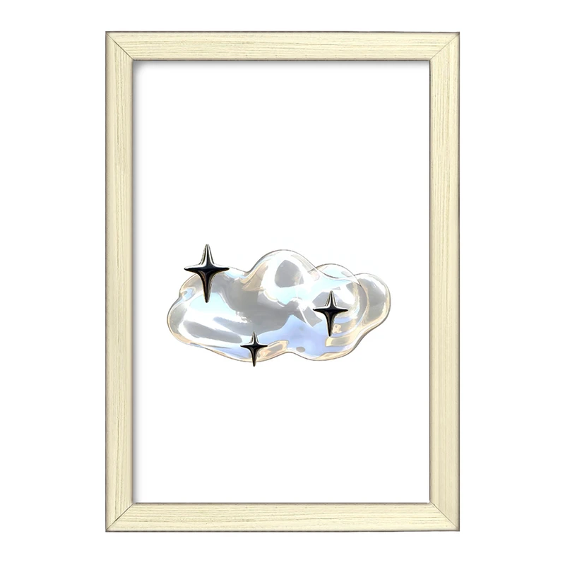 تابلو خندالو طرح ابر کروم کد F3897