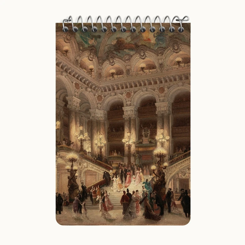 دفتر یادداشت 50 برگ خندالو طرح نقاشی پلکان اپرا اثر لویی بیرود کد F12298