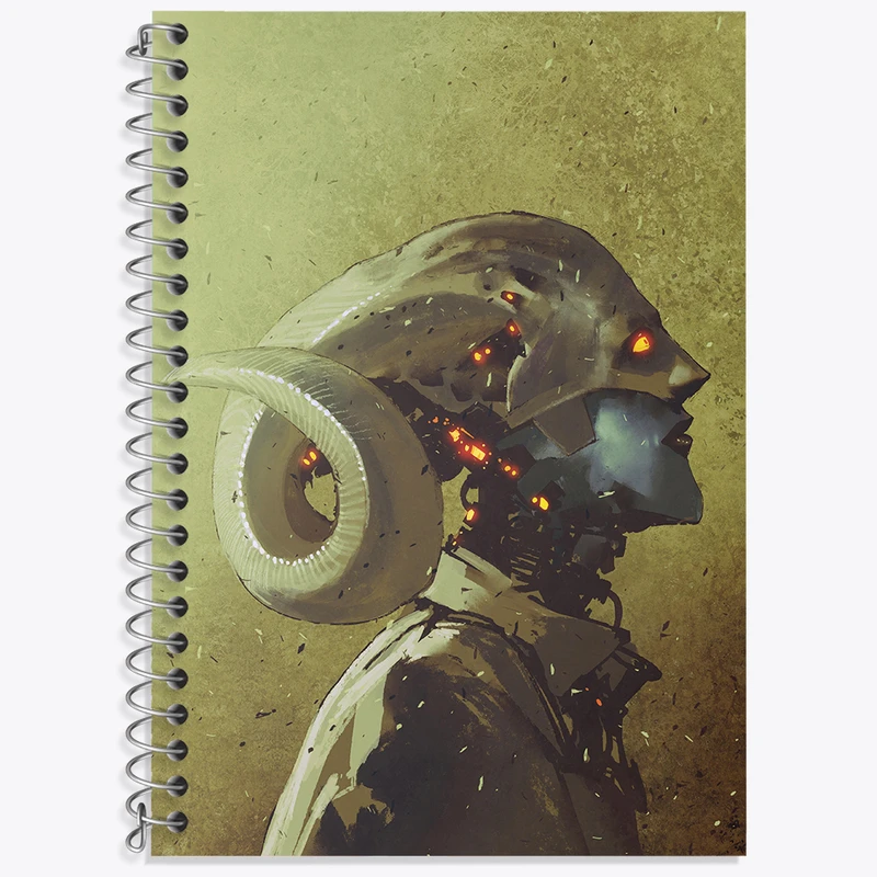 دفتر زبان دوخط 50 برگ خندالو طرح ربات کد F3607