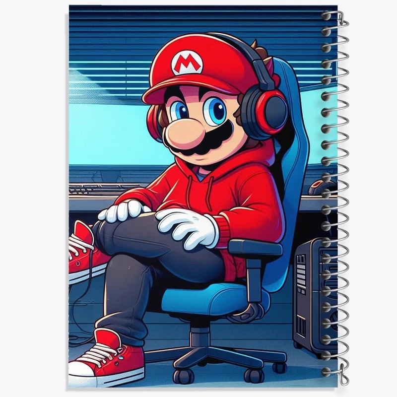 دفتر طراحی 50 برگ خندالو طرح سوپرماریو (Super Mario) کد F962