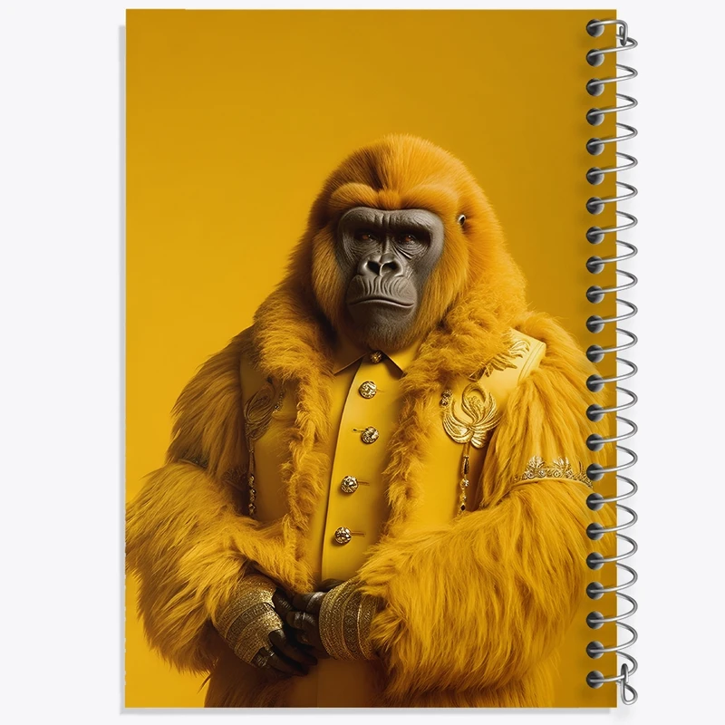 دفتر لیست خرید 50 برگ خندالو طرح گوریل زرد کد F3376