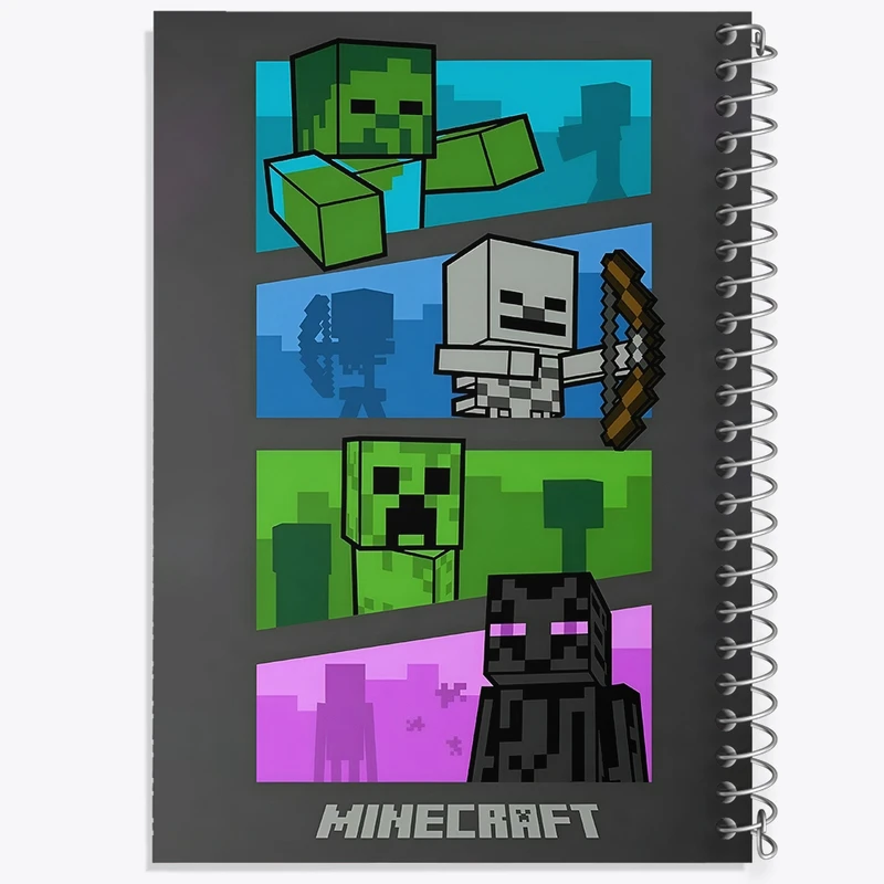 دفتر ژورنال نویسی 50 برگ خندالو مدل نقطه ای طرح ماینکرافت (Minecraft) کد F3499