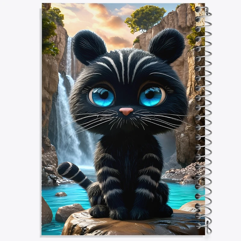 دفتر طراحی 50 برگ خندالو طرح ببر سیاه کد F12793