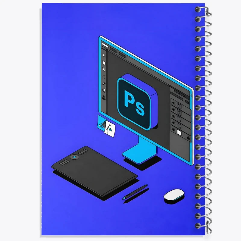 دفتر ژورنال نویسی 50 برگ خندالو مدل نقطه ای طرح گرافیک دیزاینر کد F4503