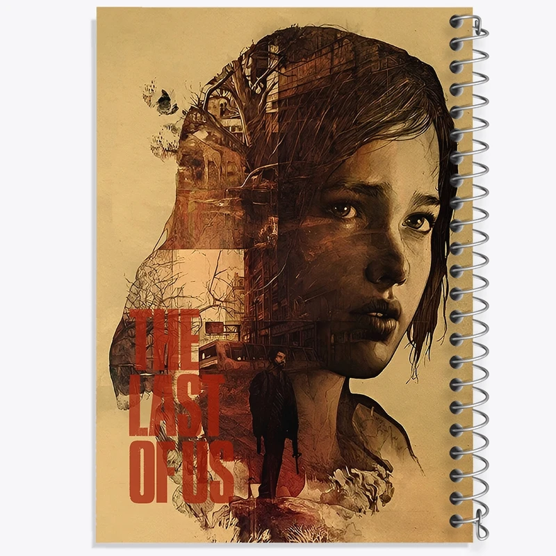 دفتر شطرنجی 50 برگ خندالو طرح (The Last Of Us) آخرین بازمانده از ما کد N9325