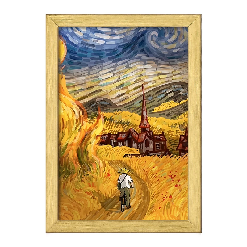 تابلو خندالو طرح ونسان ونگوگ کد F5087