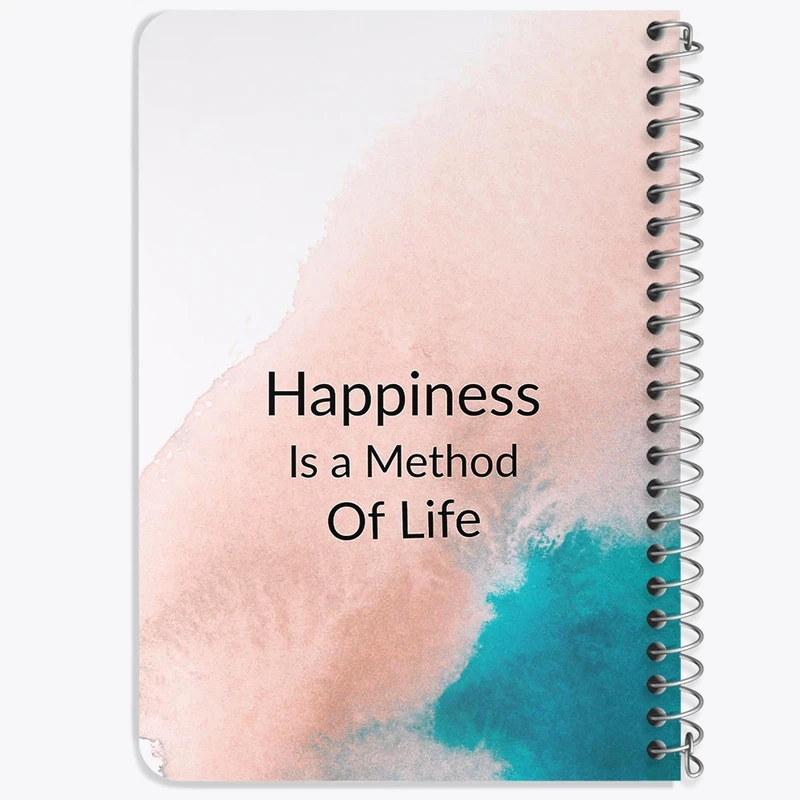 دفتر یادداشت 50 برگ خندالو طرح Happiness Is A Method Of Life کد F11428