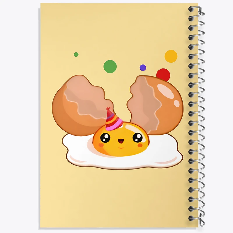 دفتر مشق 50 برگ خندالو طرح تخم مرغ کیوت کد N6475