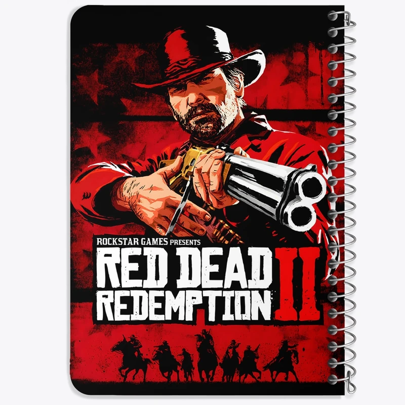 دفتر یادداشت 50 برگ خندالو طرح رد دد (Red Dead) کد N9357