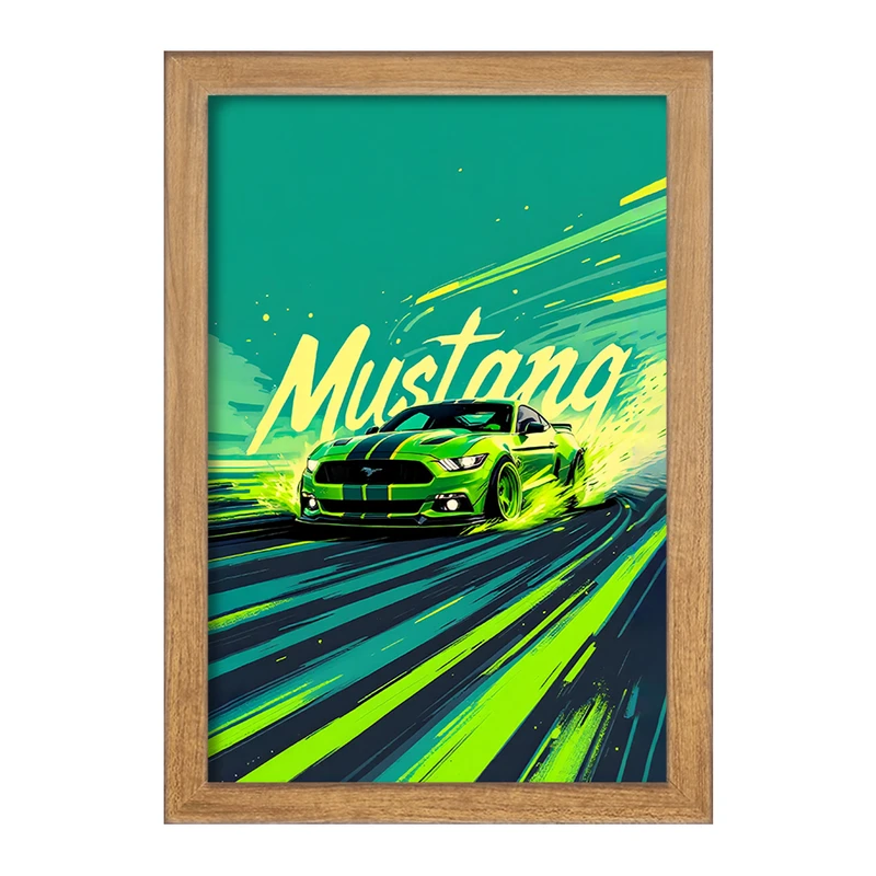 تابلو خندالو طرح فورد (Ford Mustang) کد F13732