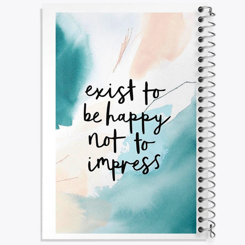 دفتر مشق 50 برگ خندالو طرح Exist To Be Happy Not To Impress کد F11887