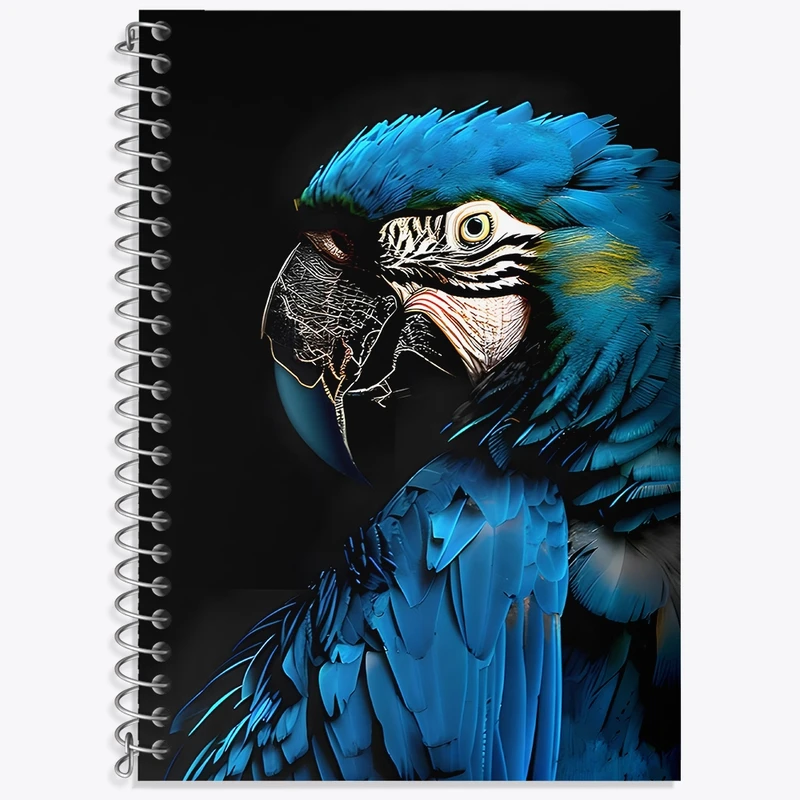 دفتر زبان 50 برگ خندالو مدل سه خط طرح طوطی کد N7737