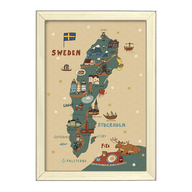 تابلو خندالو طرح سوئد (Sweden) کد F14361