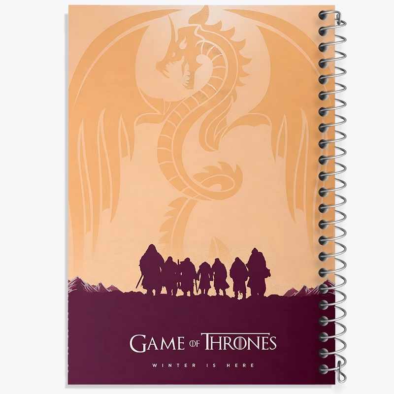 دفتر ژورنال نویسی 50 برگ خندالو مدل نقطه ای طرح گیم اف ترونز (Game of Thrones) کد F11132