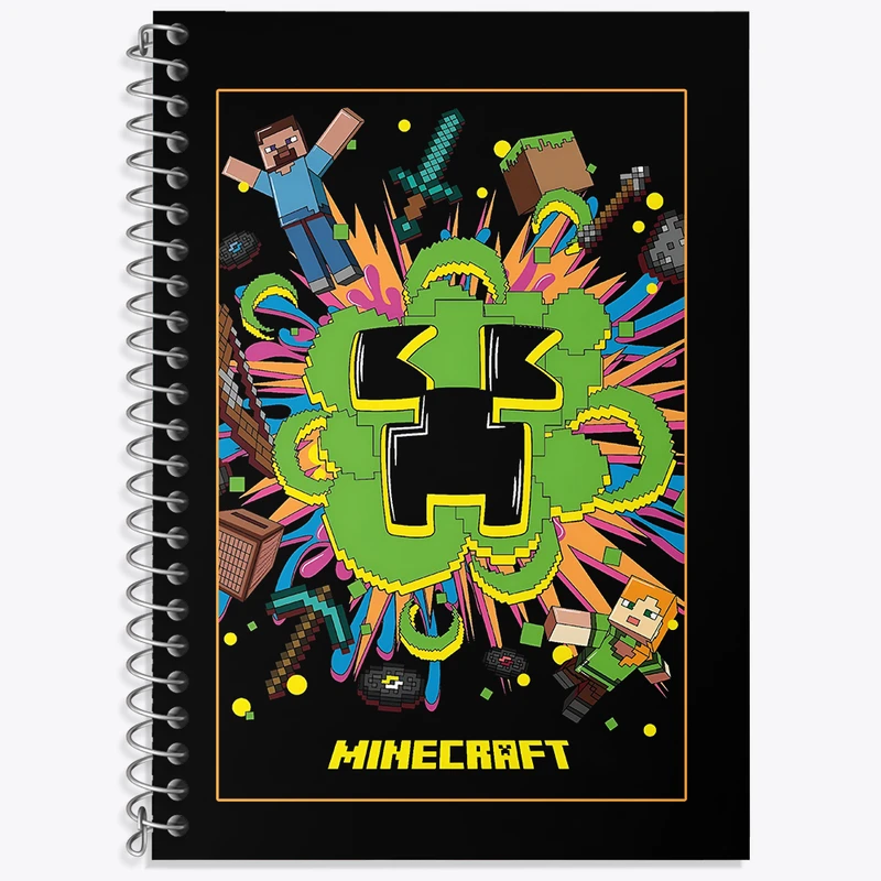 دفتر نت موسیقی 50 برگ خندالو طرح بازی ماینکرافت (Minecraft) کد N9121