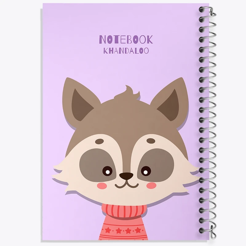 دفتر طراحی 50 برگ خندالو طرح راکون بامزه کد N807