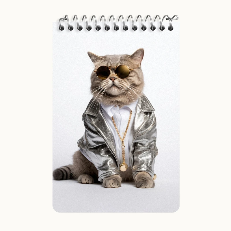 دفتر یادداشت 50 برگ خندالو طرح گربه بامزه کد F3114