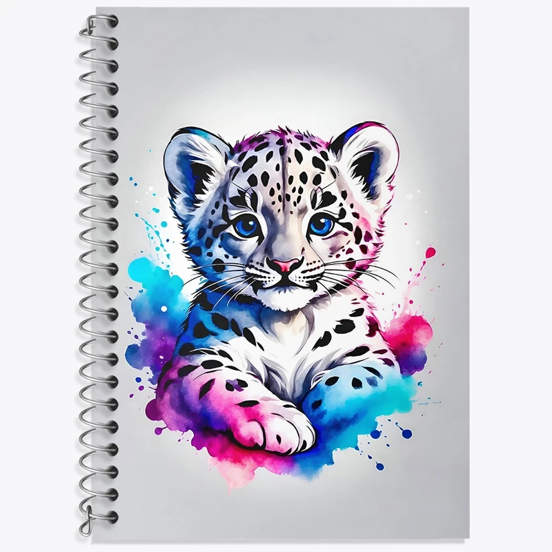 دفتر لغت 50 برگ خندالو طرح بچه پلنگ کیوت کد F4310