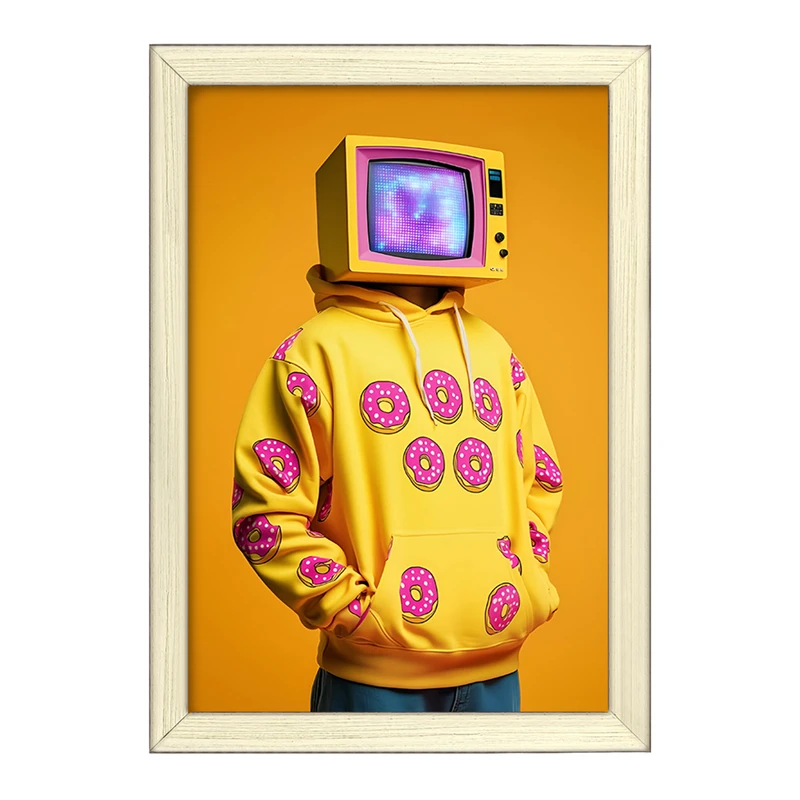 تابلو خندالو طرح مرد تلویزیونی کد F8771