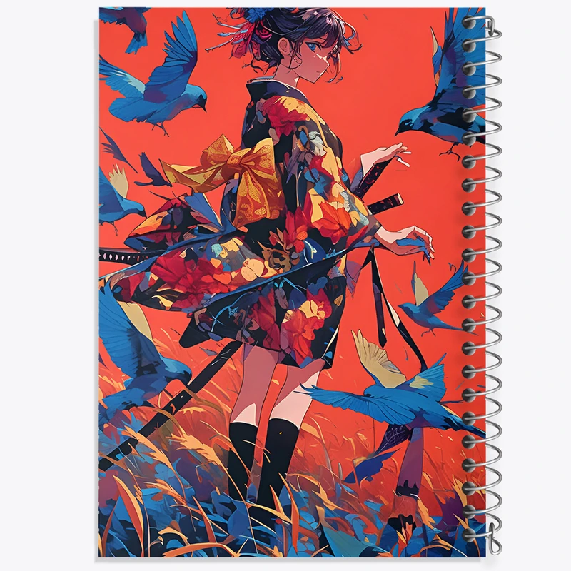 دفتر نقاشی 50 برگ خندالو طرح دختر سامورایی کد F9220