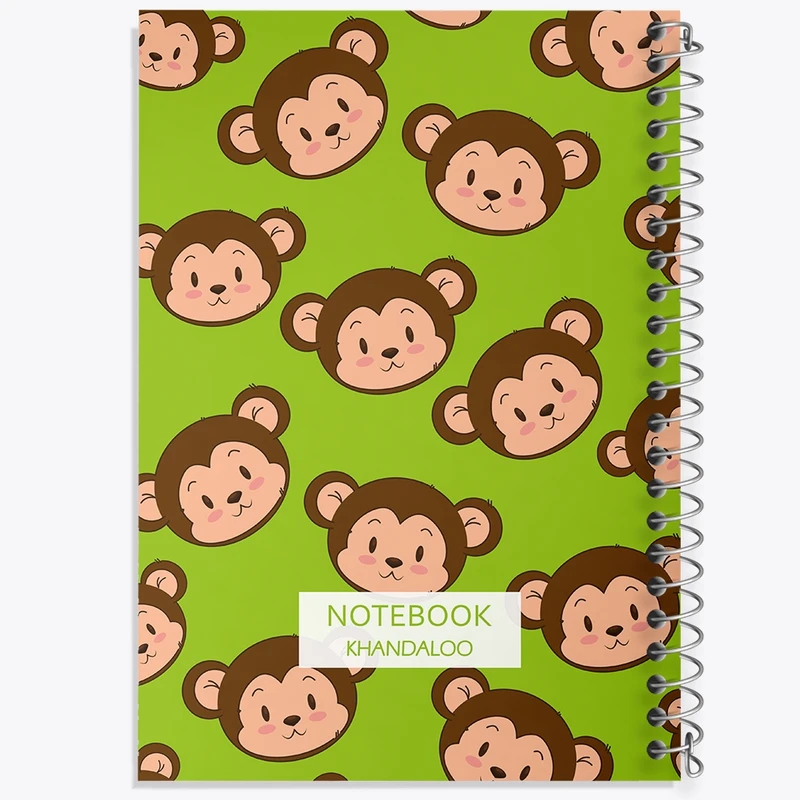 دفتر طراحی 50 برگ خندالو طرح پترن میمون کد N82