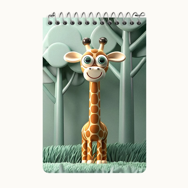 دفتر یادداشت 50 برگ خندالو طرح زرافه کد F12769