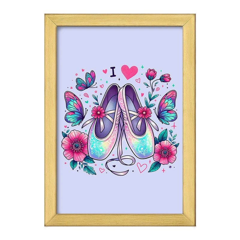 تابلو خندالو طرح کفش باله کد F2872