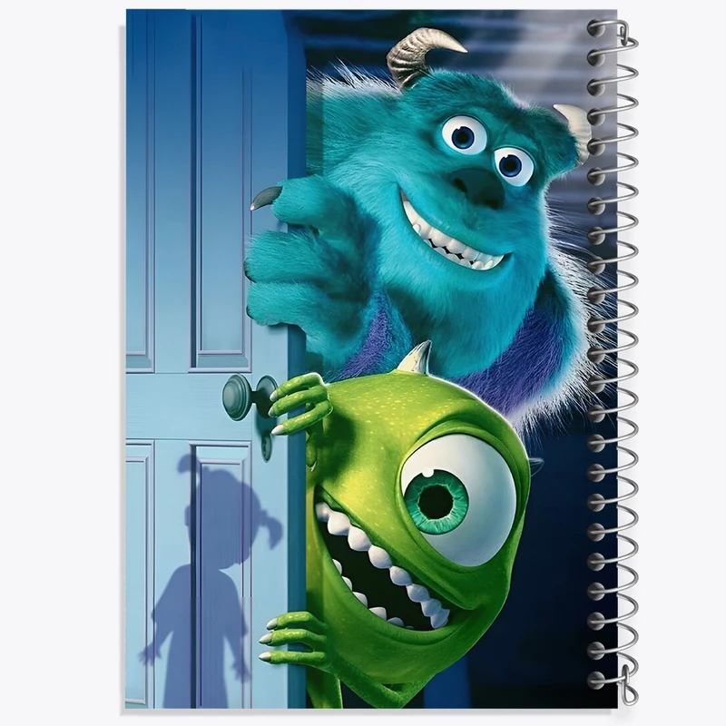 دفتر ژورنال نویسی 50 برگ خندالو مدل نقطه ای طرح کارخانه هیولاها کد F3763