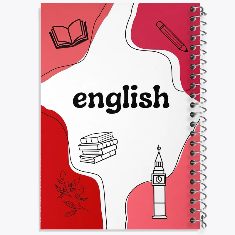 دفتر شطرنجی 50 برگ خندالو طرح انگلیسی کد N7034