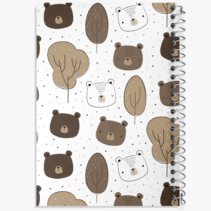 دفتر طراحی 50 برگ خندالو طرح خرس کد N383