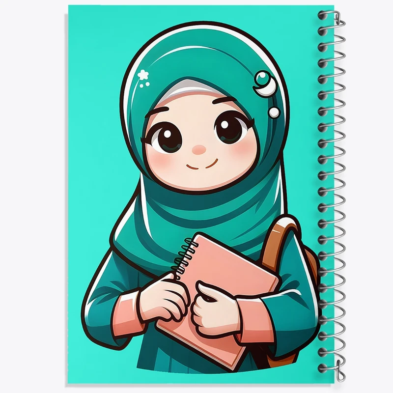 دفتر طراحی 50 برگ خندالو طرح دخترانه کد N1418