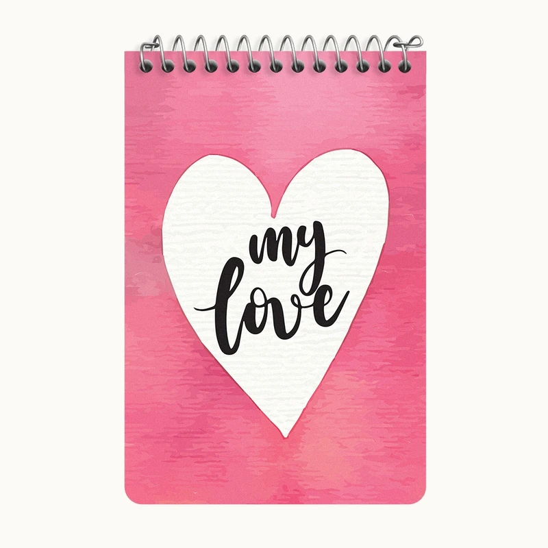 دفتر یادداشت 50 برگ خندالو طرح My Love کد F2010
