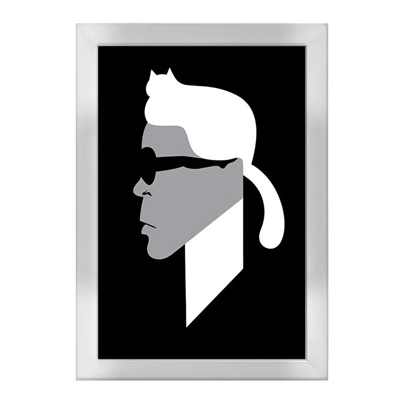 تابلو خندالو طرح کارل لاگرفلد (Karl Lagerfeld) کد F6414