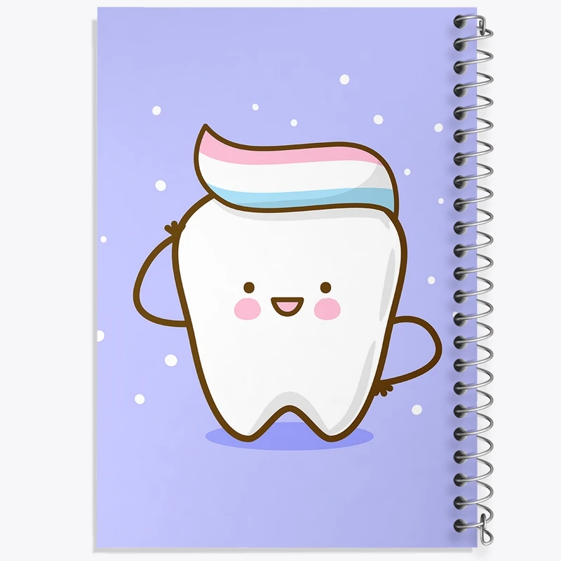 دفتر طراحی 50 برگ خندالو طرح دندان و دندان پزشکی کودکانه کد 36725