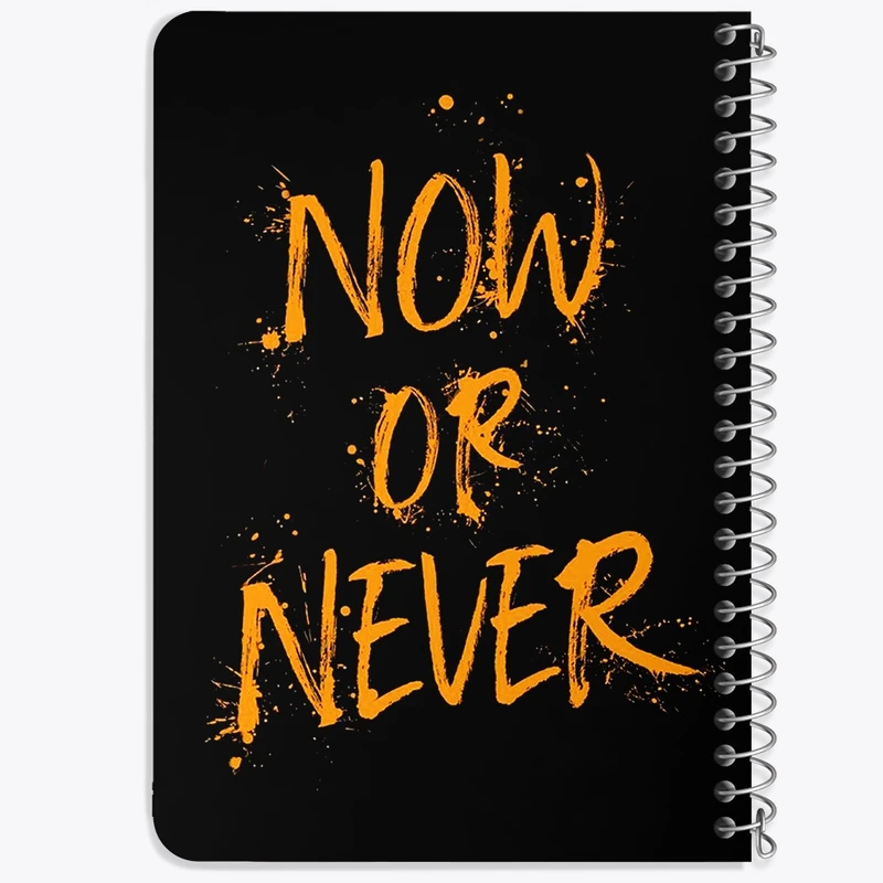 دفتر یادداشت 50 برگ خندالو طرح Now Or Never  کد 2730