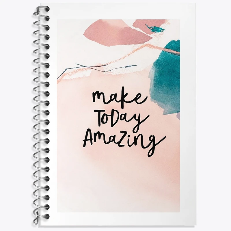 دفتر زبان 50 برگ خندالو مدل سه خط طرح Make Today Amazing کد F11888