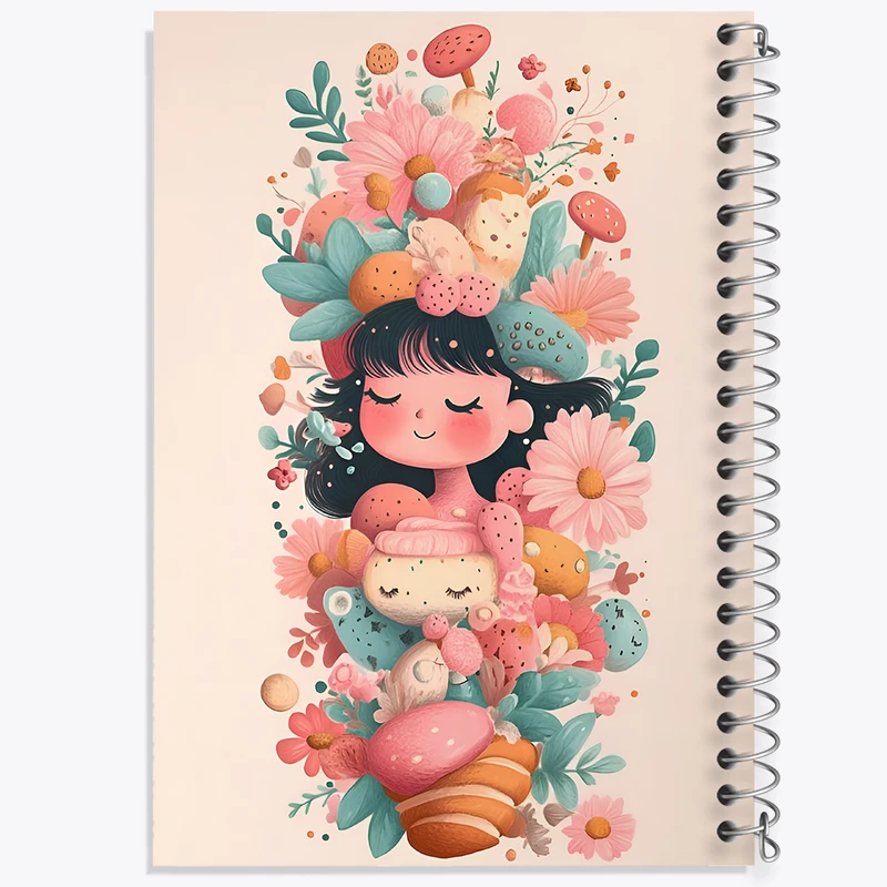 دفتر نقاشی 50 برگ خندالو طرح دخترانه کد F12046