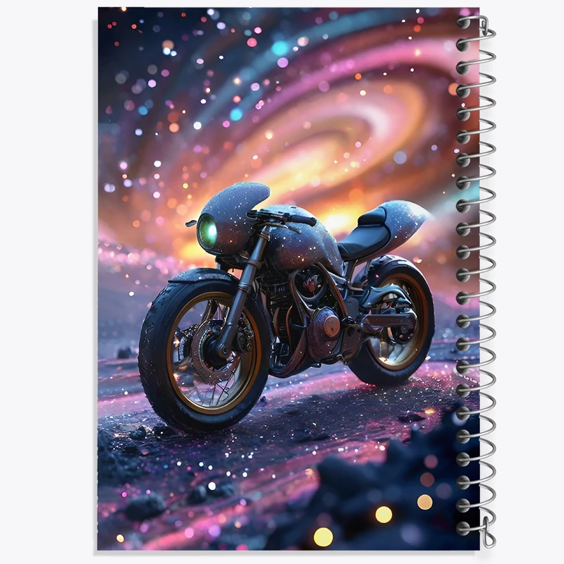 دفتر مشق 100 برگ خندالو طرح موتور و کهکشان کد F11523